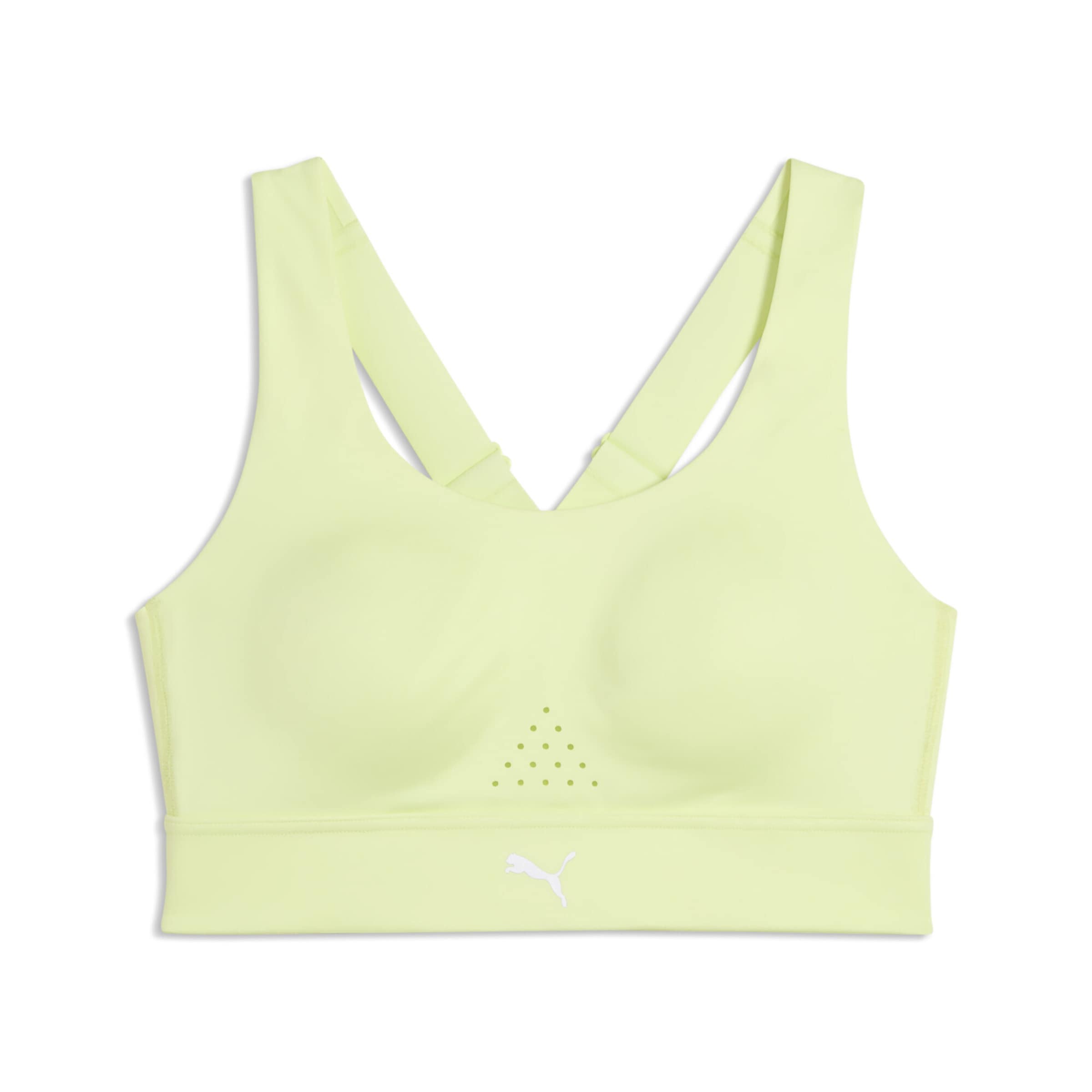 PUMA Bustier Sport-BH 'PWRbreathe' in Grün: Vorderseite