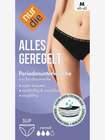 Nur Die Slip ' Alles Geregelt Menstruations-Slip medium' in Zwart