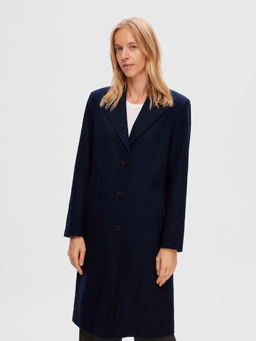 SELECTED FEMME Between-Seasons Coat in Blue: front