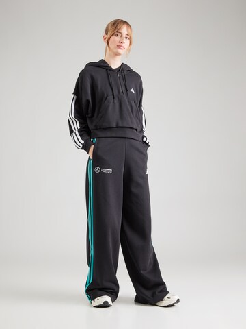 ADIDAS PERFORMANCE Wide Leg Sporthose 'Mercedes - AMG Petronas Formula One Team DNA' in Schwarz