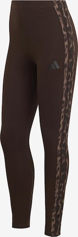 Skinny Pantalon de sport 'Infil' ADIDAS SPORTSWEAR en marron : devant