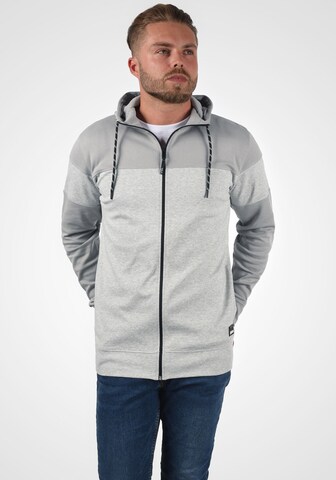 !Solid Zip-Up Hoodie 'Baris' in Grey: front