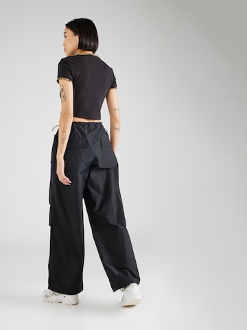 Tommy Jeans Wide Leg Hose in Schwarz