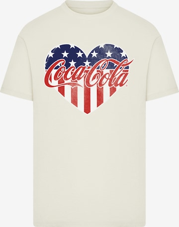 T-Shirt 'Coca Cola Americana' F4NT4STIC en blanc : devant