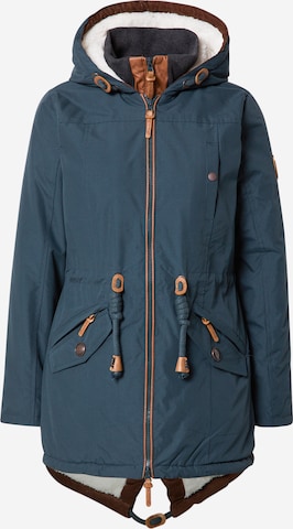BRAVE SOUL Winter Parka 'Abby' in Blue: front