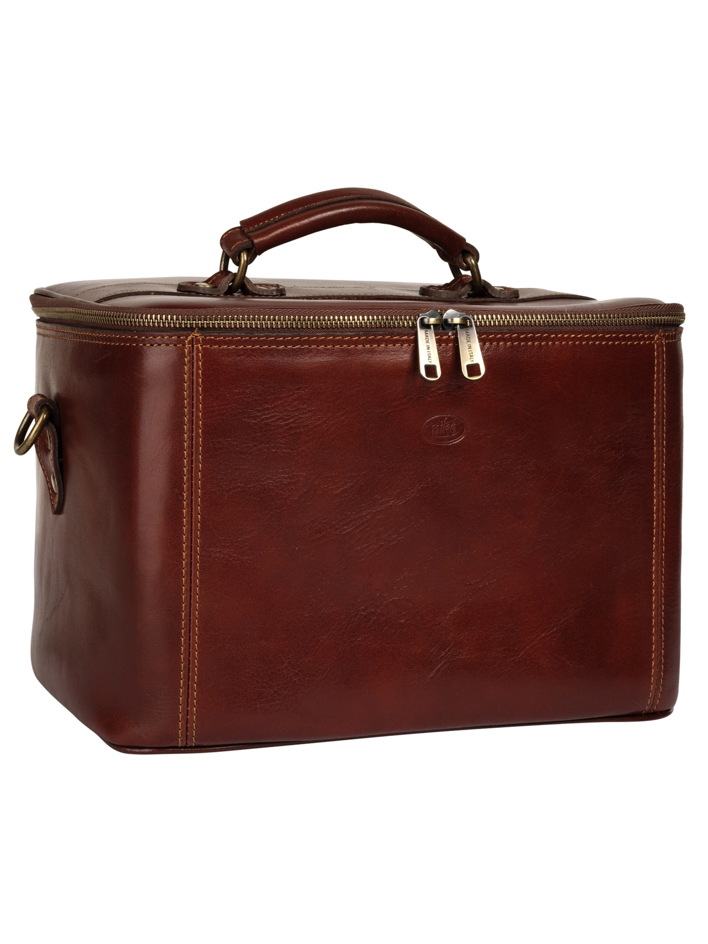 Trousse de maquillage piké en marron