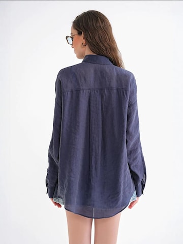 MixRay Bluza 'Hemden' | modra barva