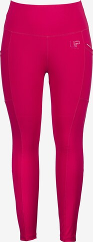 Skinny Pantalon de sport Ulla Popken en rose : devant