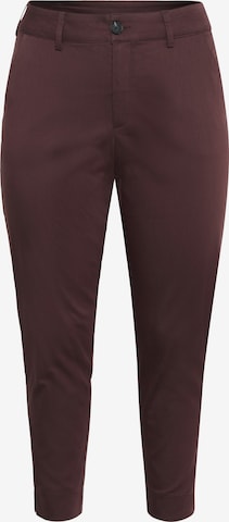 KAFFE CURVE Chino trousers 'Leana' in Brown: front