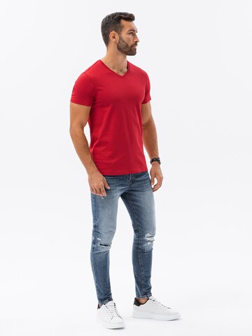 Ombre Shirt 'S1369' in Rot