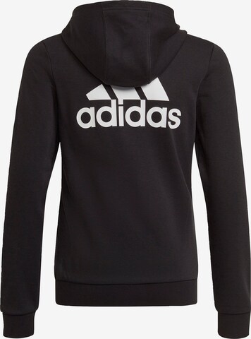 ADIDAS SPORTSWEAR Athletic Zip-Up Hoodie 'Essentials' in Black