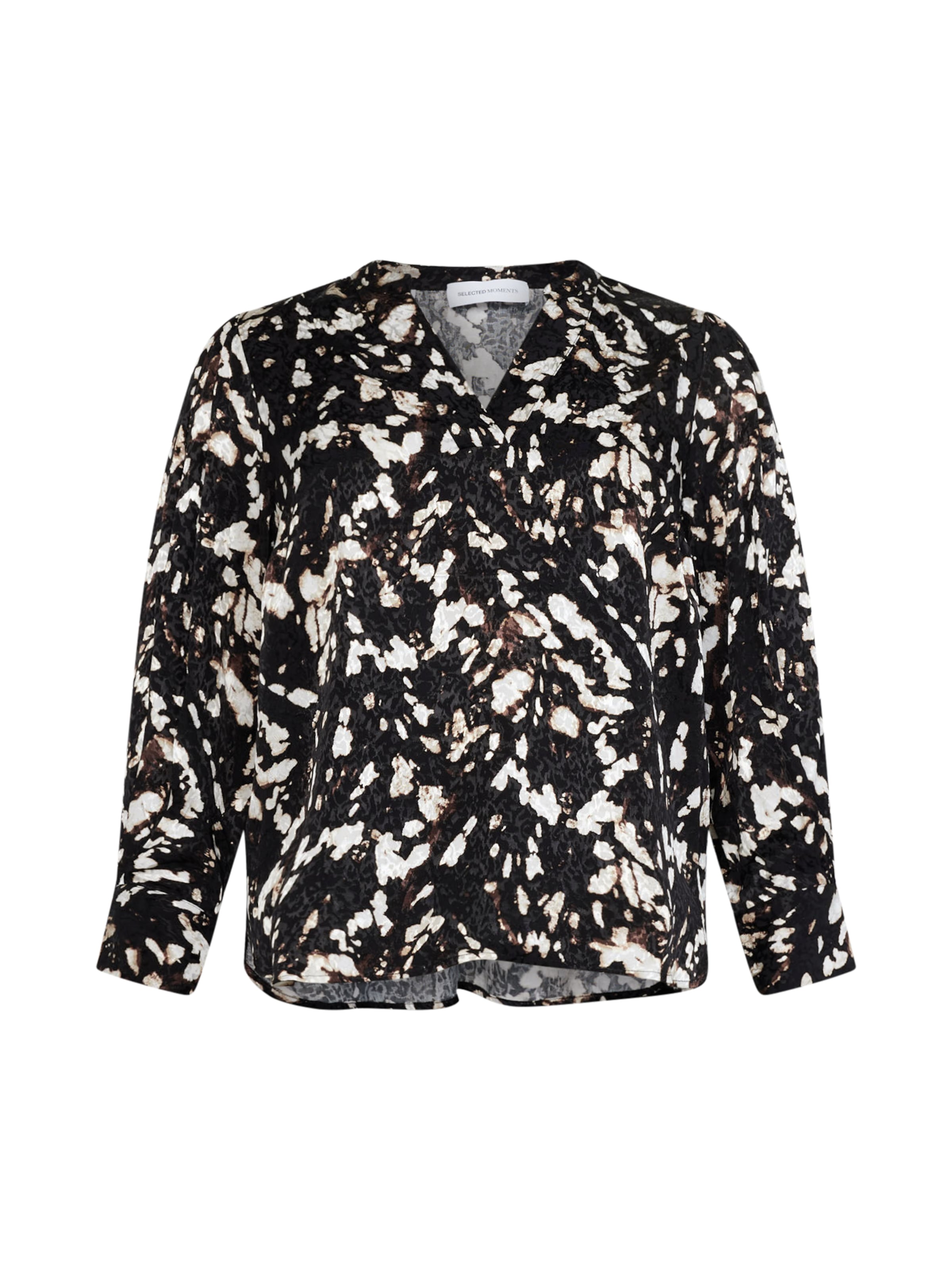 Selected Femme Curve Bluse 'JUSTINE' i brun: forside