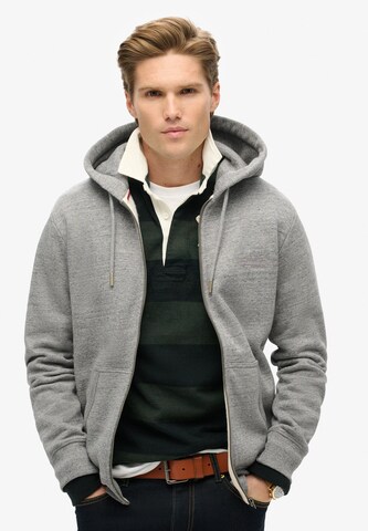 Superdry - Sudadera con cremallera 'ESSENTIAL' en gris