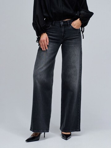 Salsa Jeans Wide leg Jeans in Zwart: voorkant