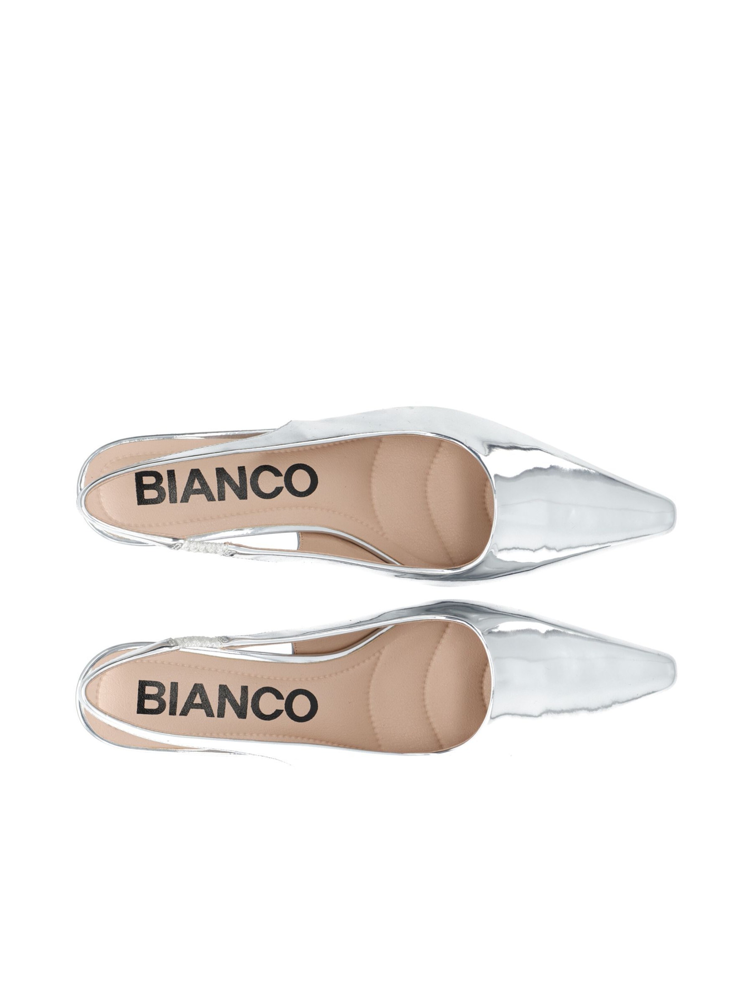 Décolleté sling 'BALEY' di Bianco in argento