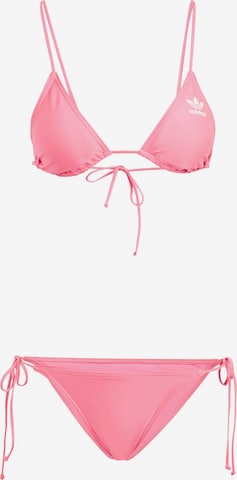 ADIDAS ORIGINALS Triangle Bikini 'Adicolor' in Pink: front