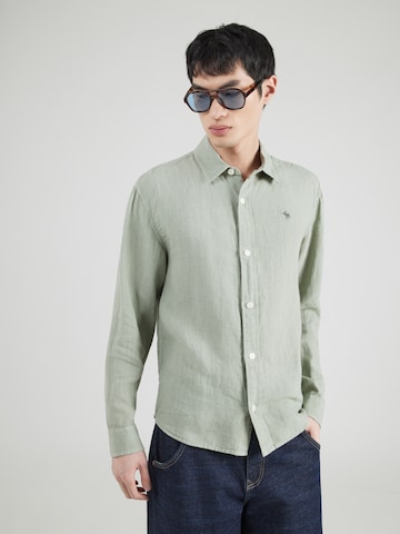 Abercrombie & Fitch Regular fit Skjorta 'FEB4' i grön: framsida