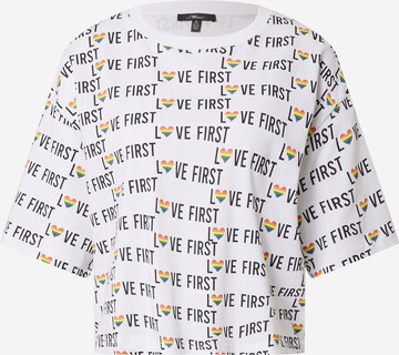 Mavi Shirt 'LOVE FIRST' in Weiß: predná strana