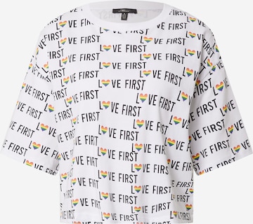 Mavi Тениска 'LOVE FIRST' в бяло: отпред