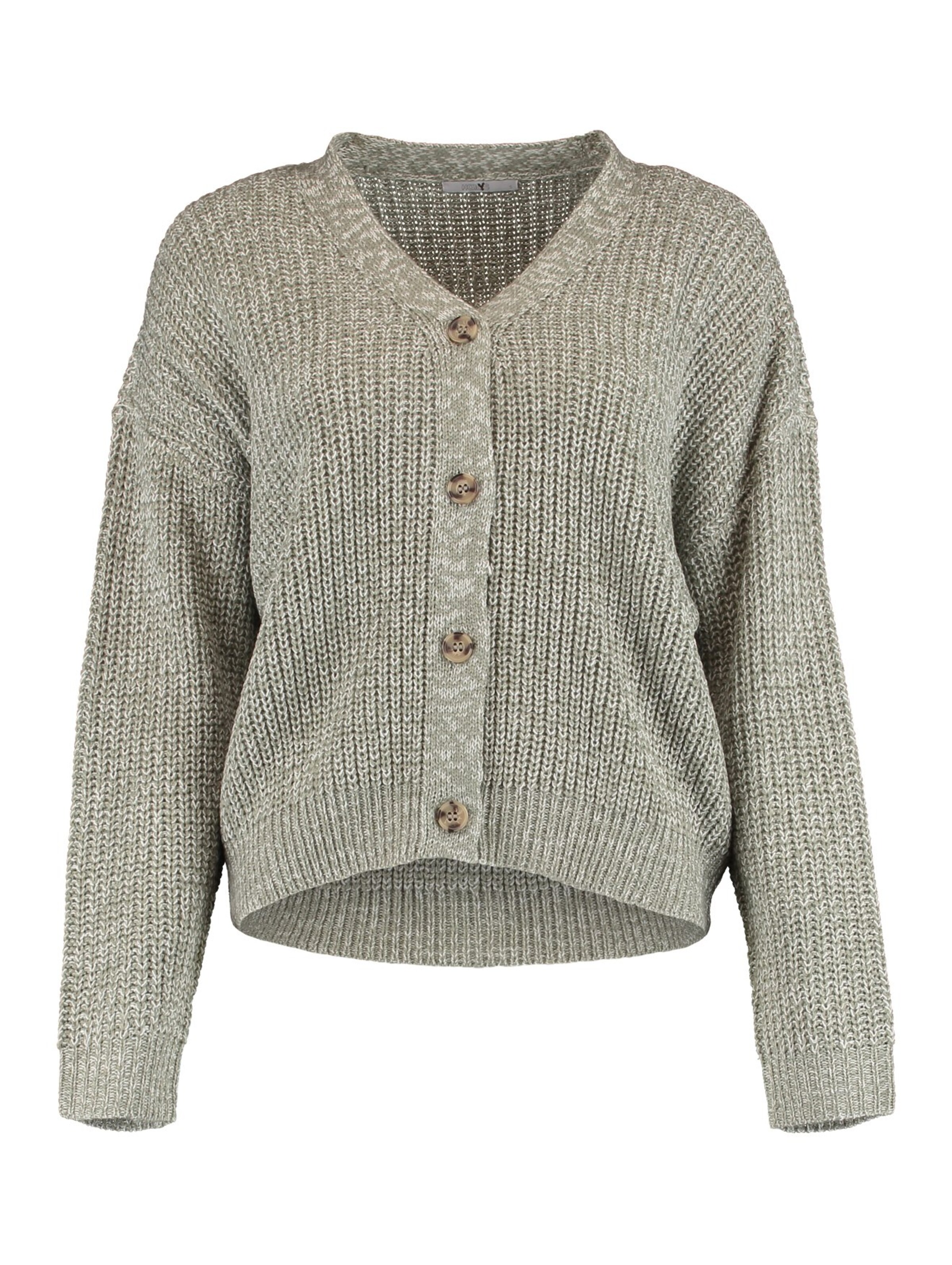 Hailys Knit Cardigan 'Pipa' in Green: front