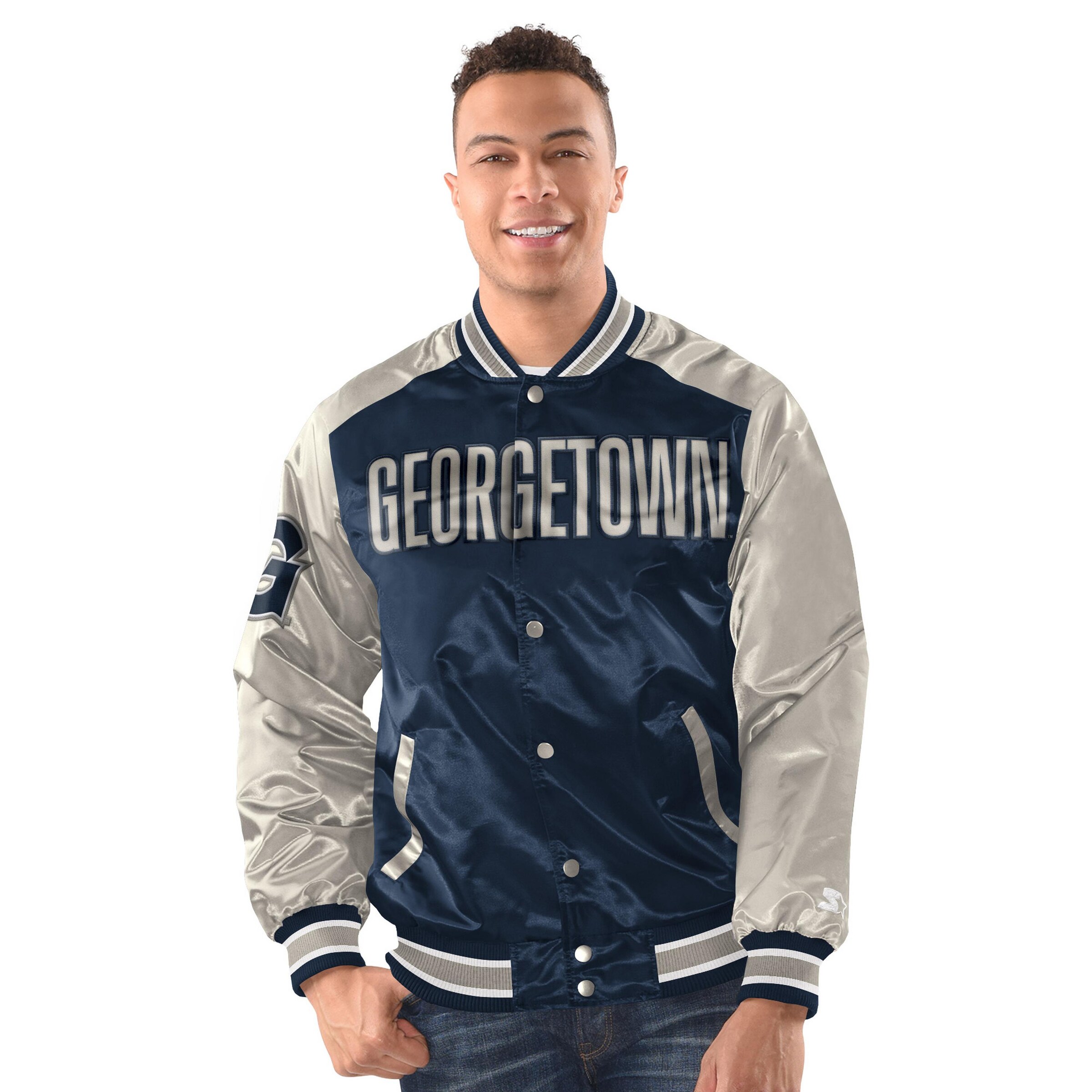 Starter Between-Season Jacket 'Georgetown' in Blue: front