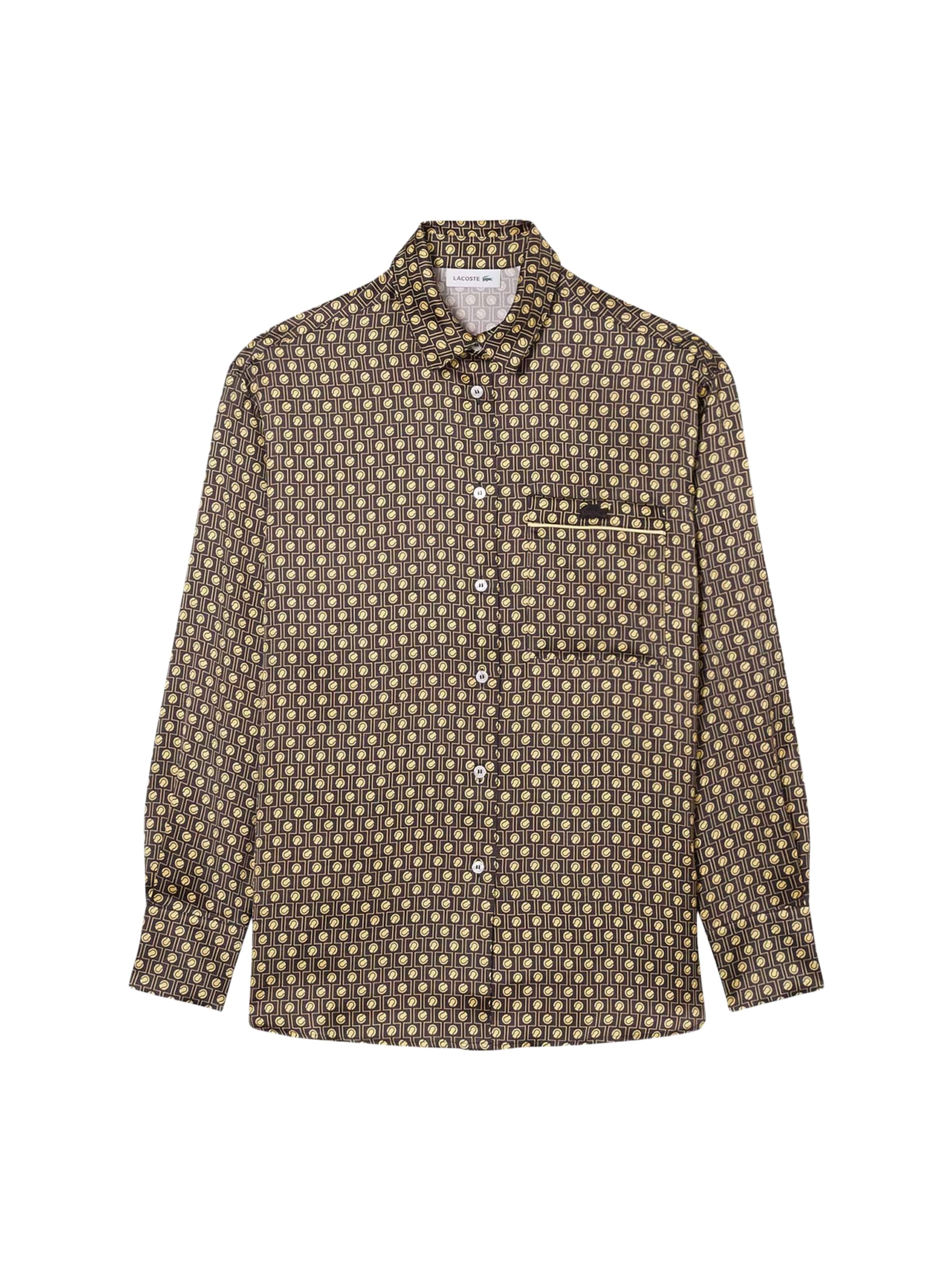 LACOSTE Chemisier en noisette / jaune pastel, Vue avec produit