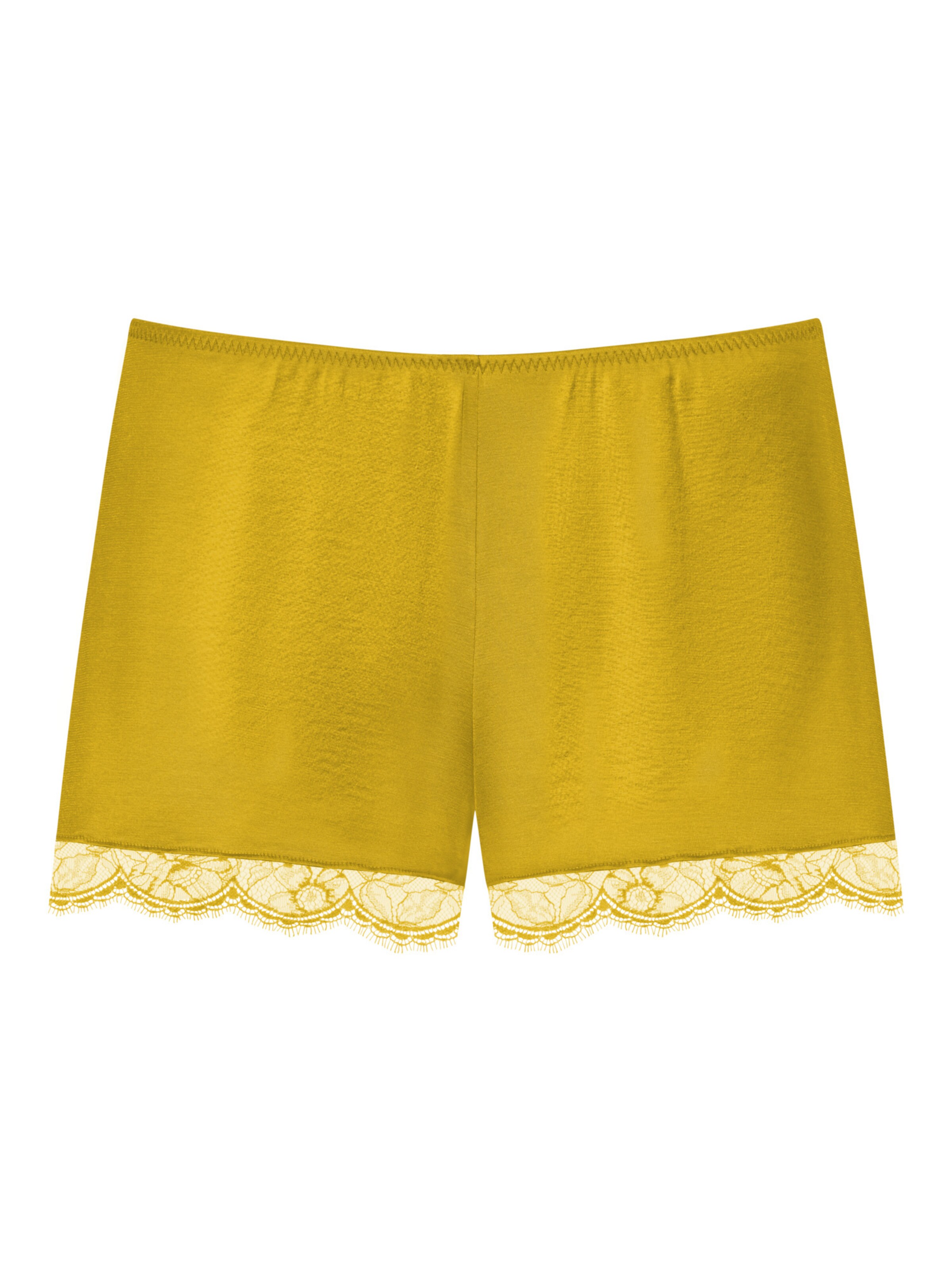 Mey Pyjamabroek 'Shine Lace' in Geel: voorkant