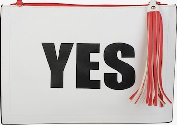 styleBREAKER Clutch 'Clutch mit YES und NO Print' in Rot: Vorderseite