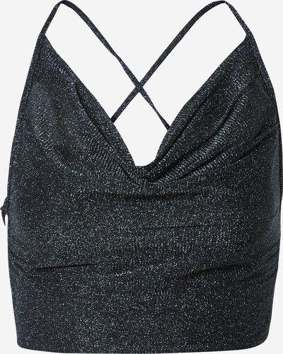 VIERVIER Top 'Grace' in schwarz / silber, Produktansicht