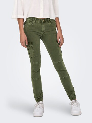 Coupe slim Pantalon cargo 'Missouri' ONLY en vert : devant