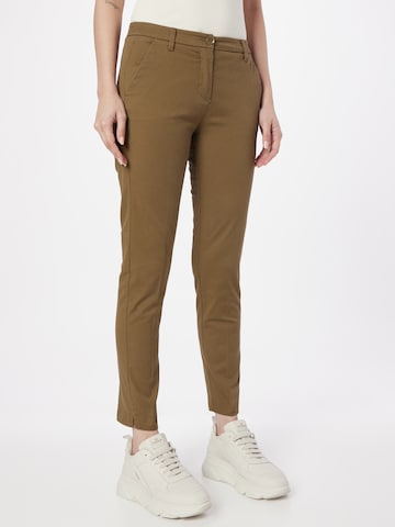 Slimfit Pantaloni cu dungă de la Sisley pe verde: față