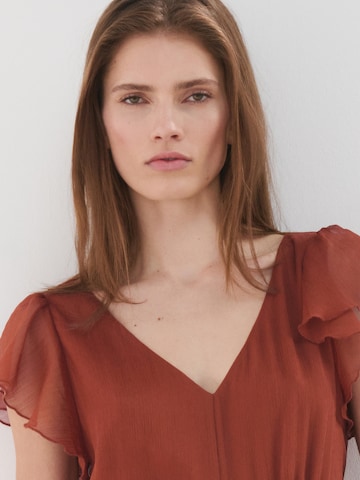 MANGO Jurk 'Sofia' in Oranje