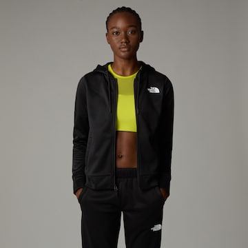 THE NORTH FACE Athletic Zip-Up Hoodie in Black: front