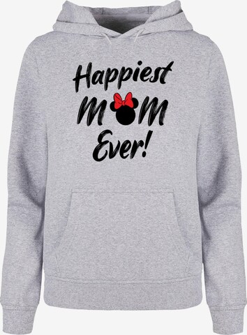 ABSOLUTE CULT Sweatshirt 'Mother's Day - Minnie Happiest Mom Ever' in Grijs: voorkant