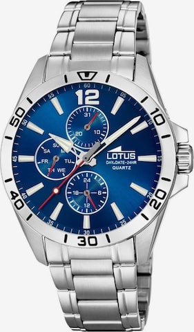 Lotus Analoog horloge in Blauw: voorkant