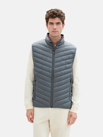TOM TAILOR Weste in Grau: Vorderseite