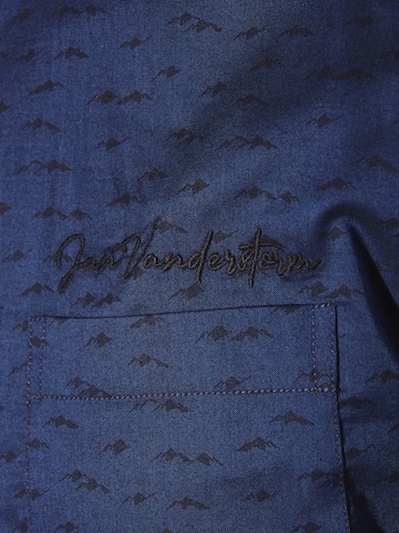 Jan Vanderstorm Comfort fit Button Up Shirt 'Leifbjorn' in Blue