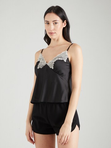 Chemise de nuit Abercrombie & Fitch en noir : devant