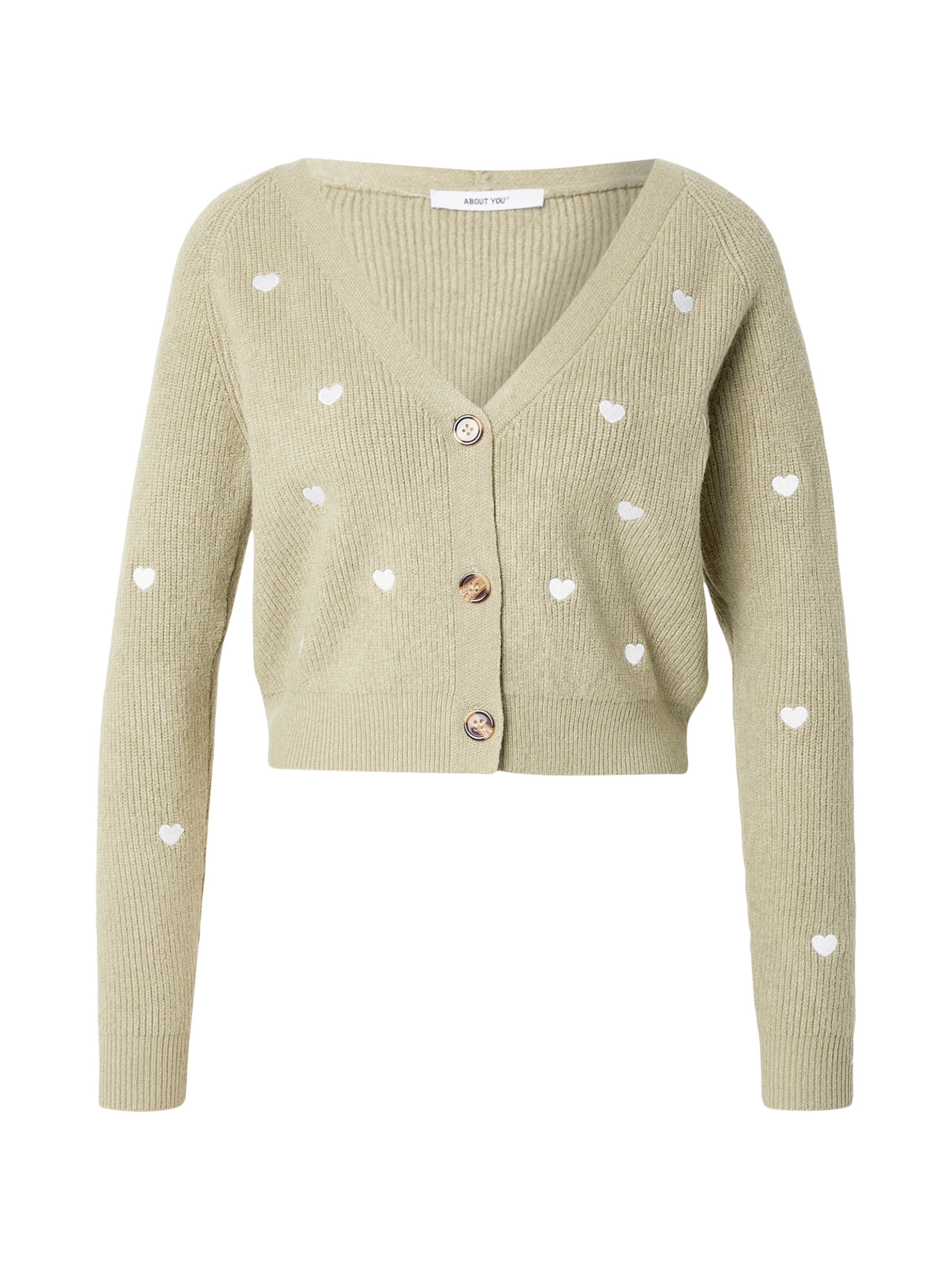 ABOUT YOU Pletena jopa 'Lana' | zelena barva: sprednja stran