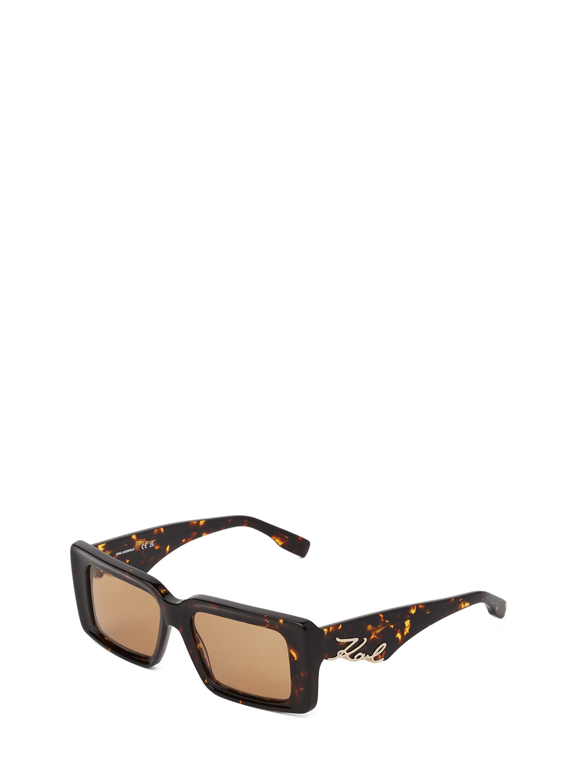 Karl Lagerfeld Sunglasses ' SONNENBRILLE MIT AUSGESCHNITTENER KARL SIGNATUR ' in Brown
