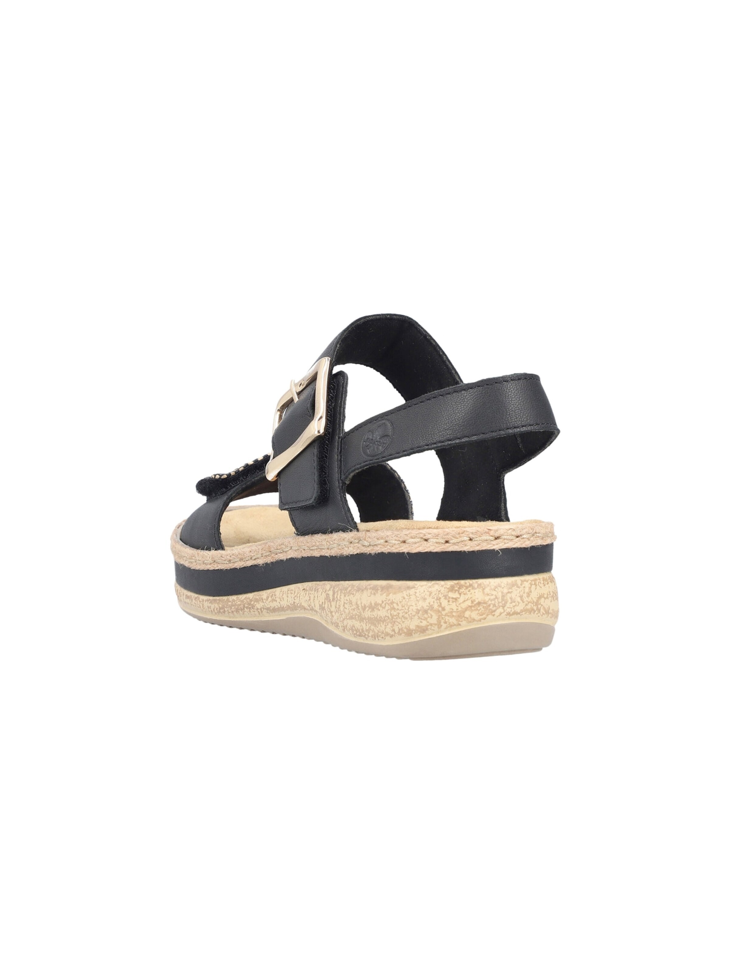 Sandales 'Rimo-Sandalen aus Leder mit Keilabsatz' Rieker en argent
