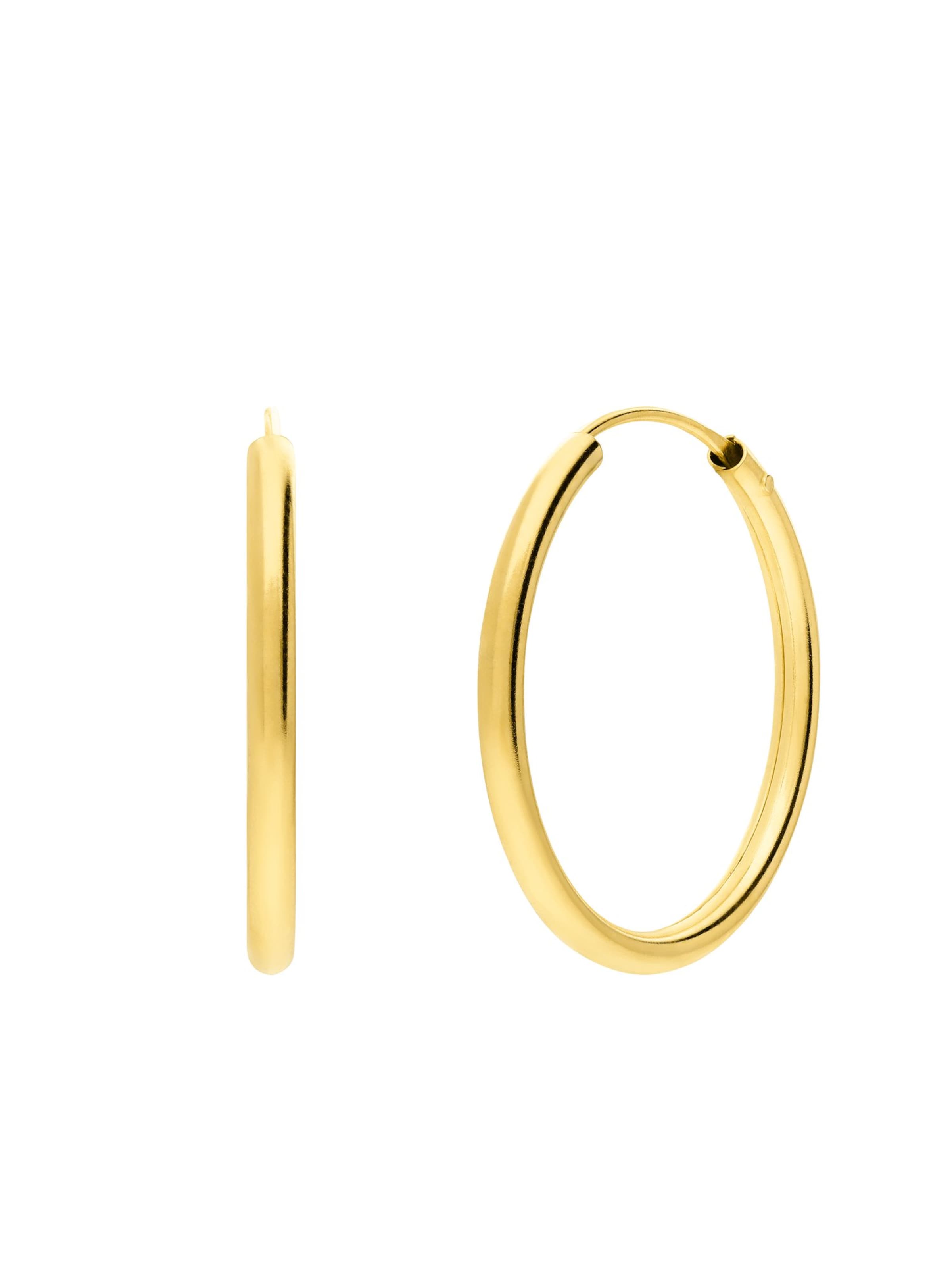 Boucles d'oreilles Lucardi en or : devant