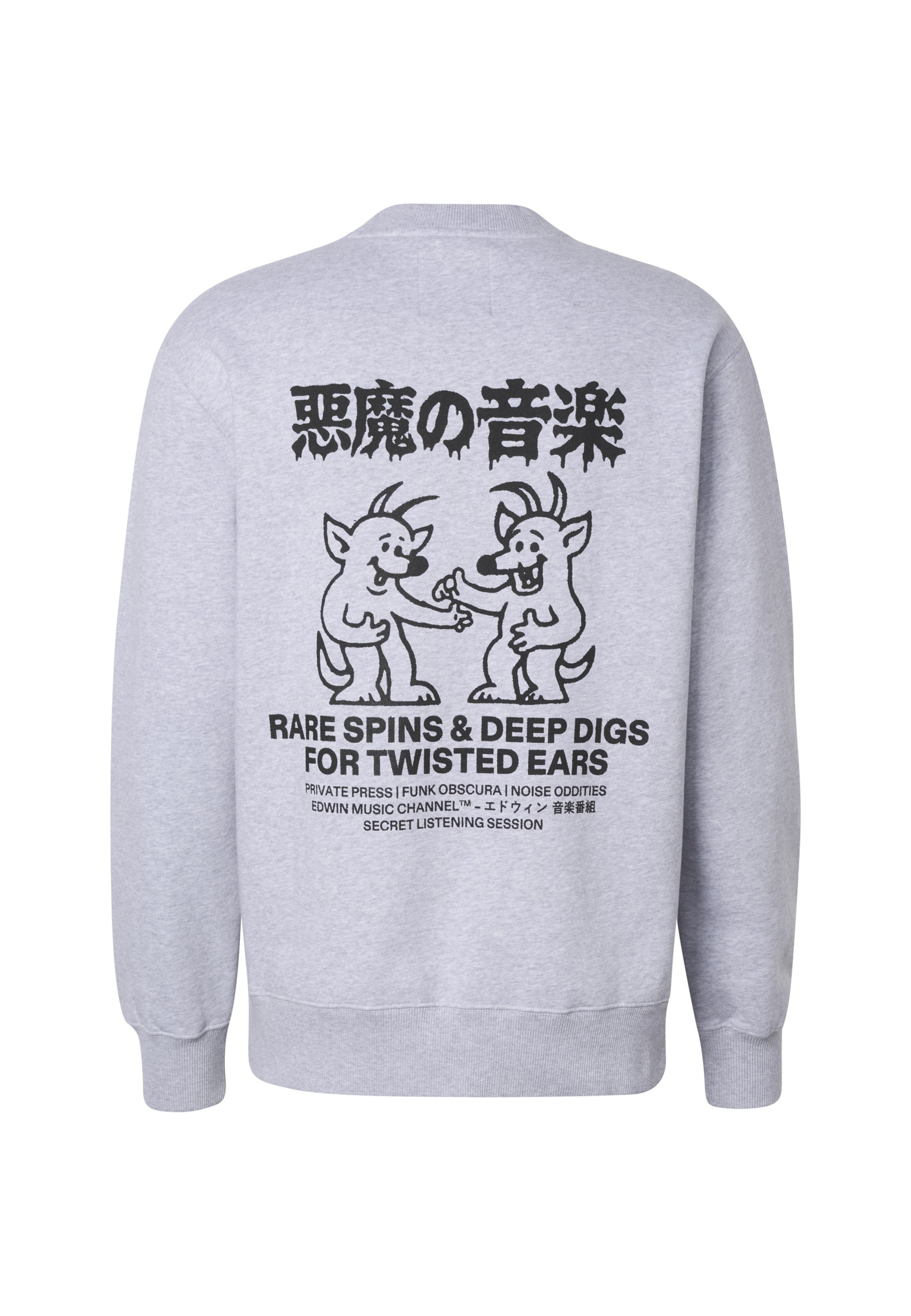 EDWIN Sweatshirt 'Rare Spins' in Grey
