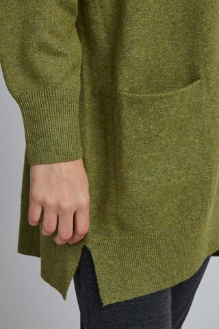 ICHI Knit Cardigan in Green