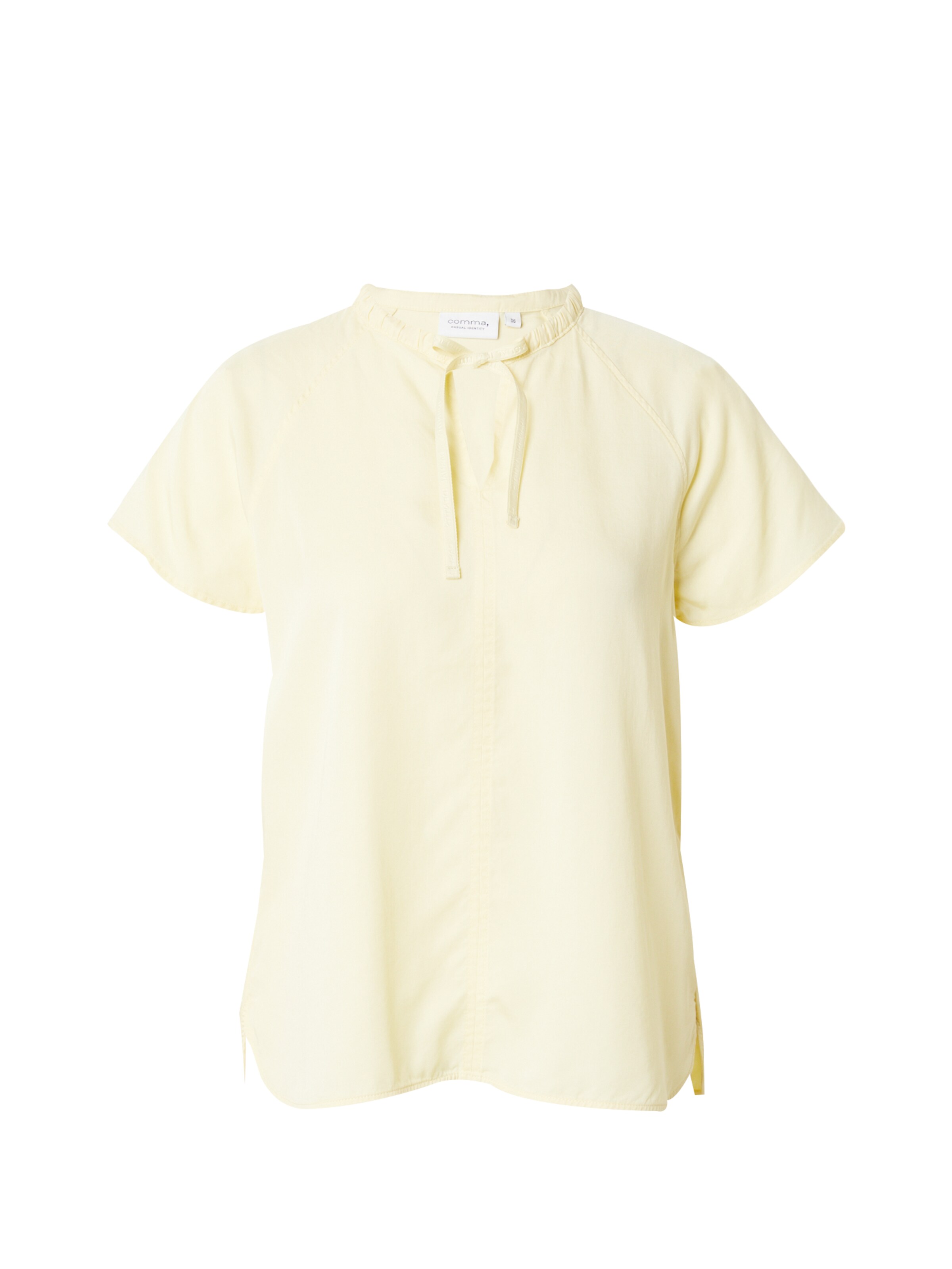 comma casual identity Blouse in Geel: voorkant