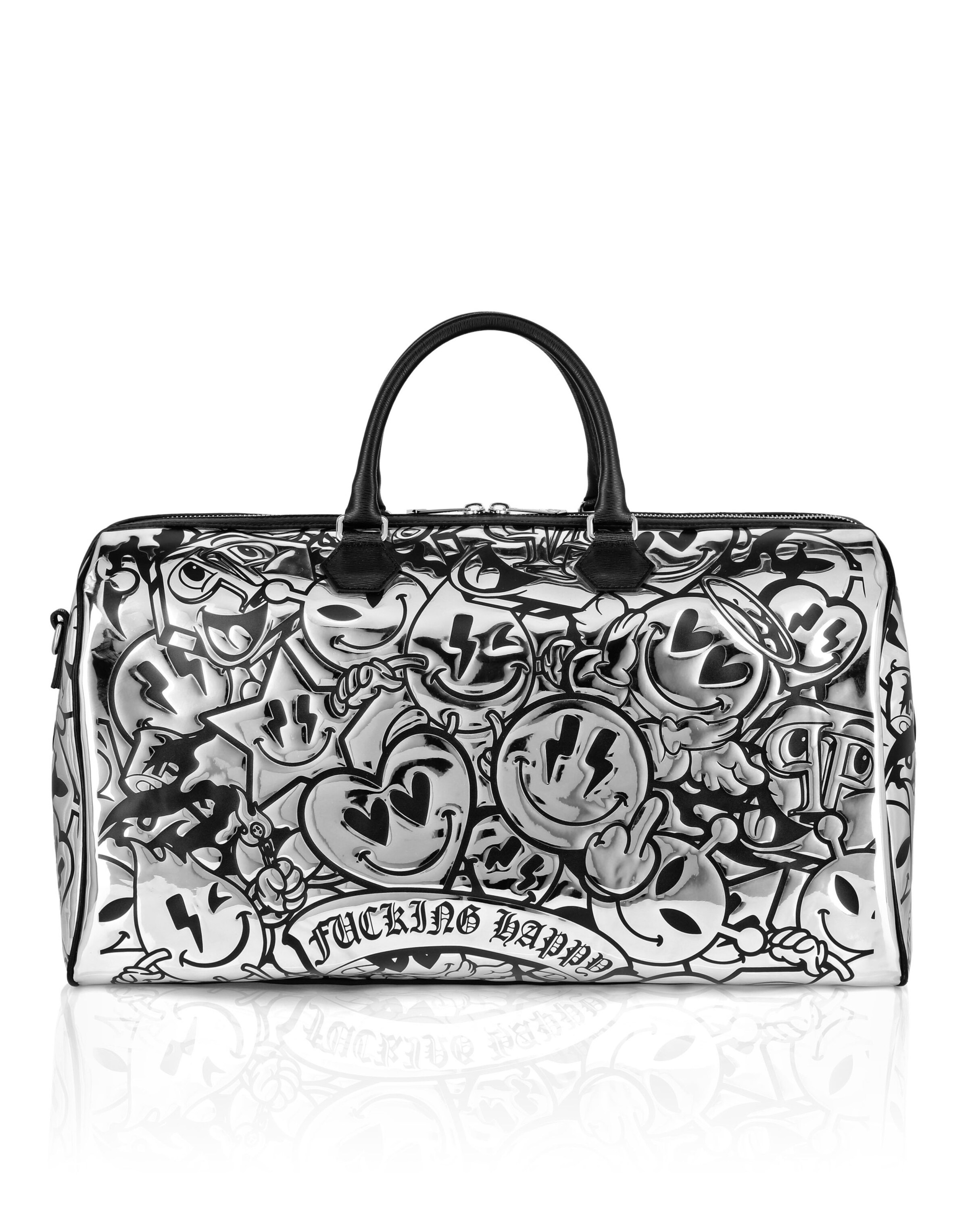 Philipp Plein Suitcase ' Smile ' in Silver