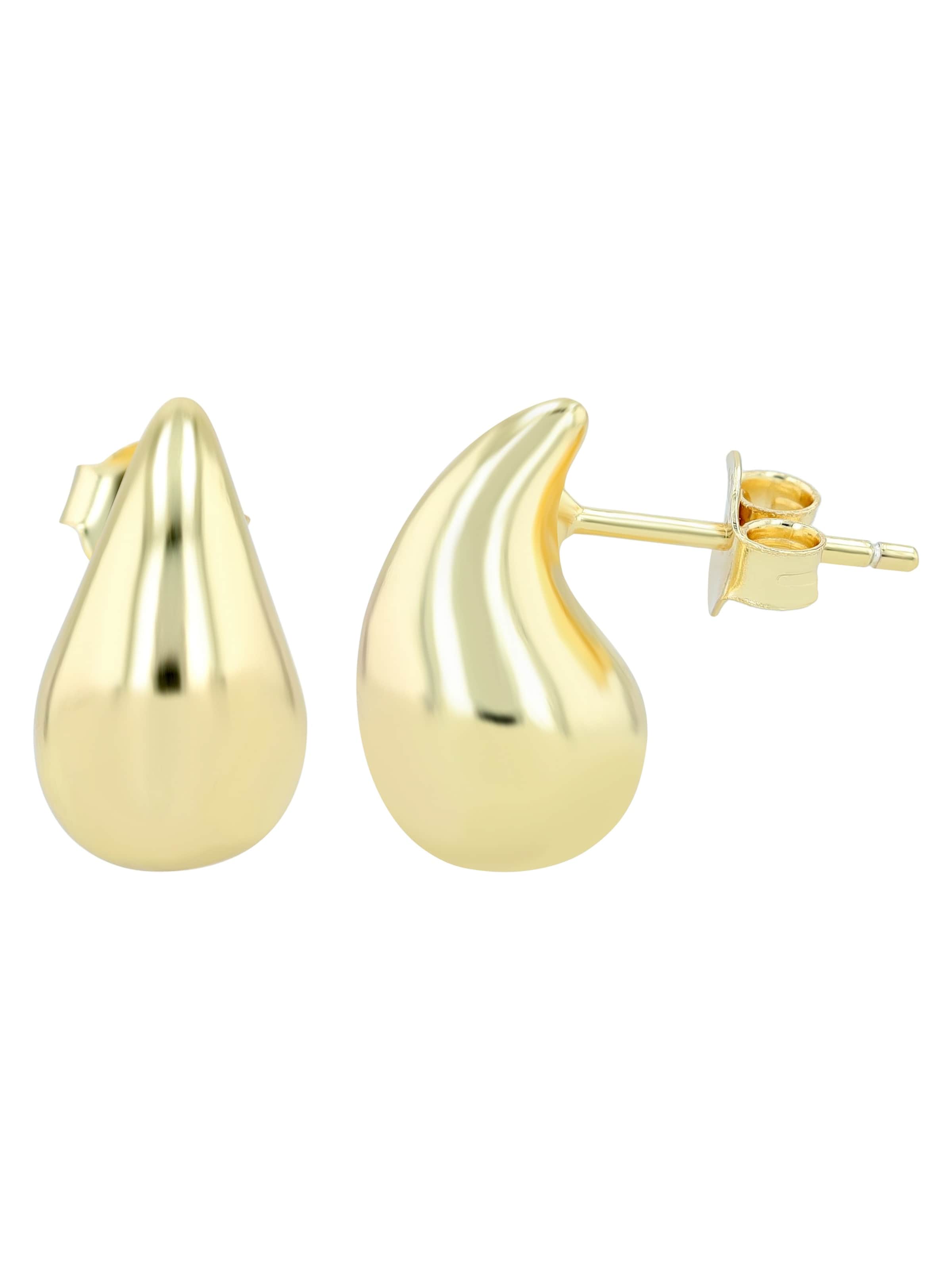 Akzent Ohrringe 'langlebig'‌‌‌‌‌‌ in Gold: Vorderseite