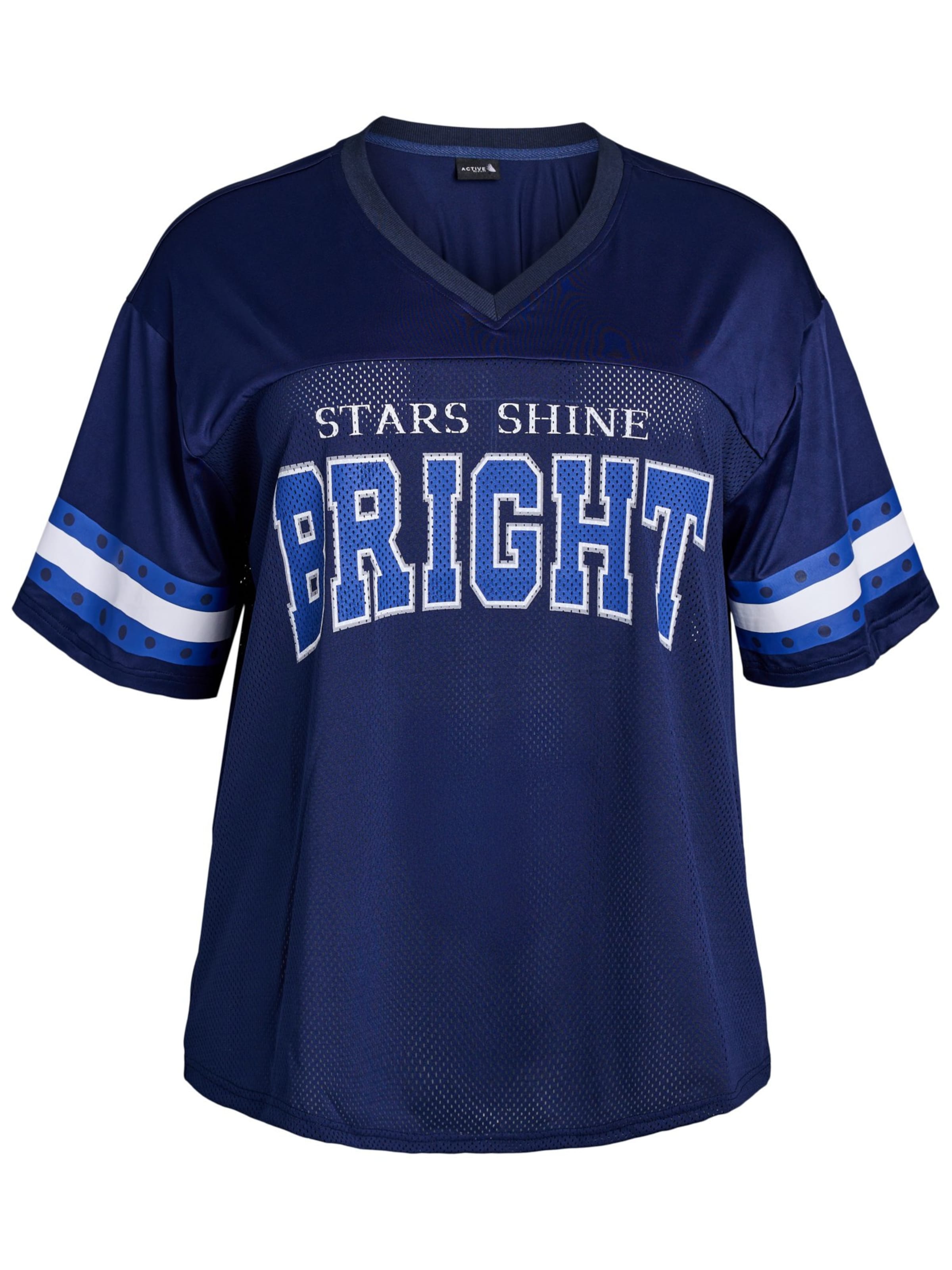 T-shirt fonctionnel 'Ashine' Active by Zizzi en bleu : devant