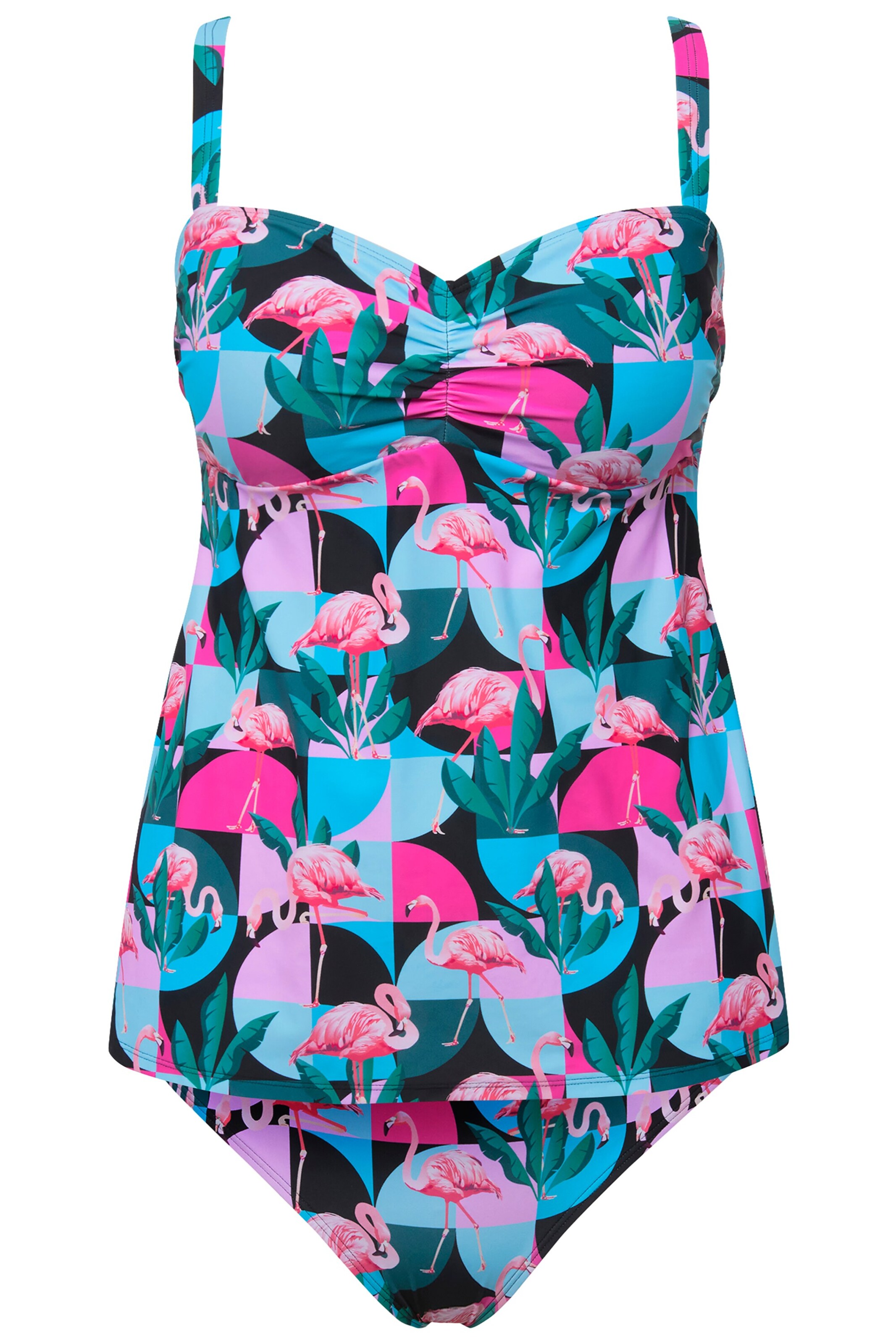 Ulla Popken Tankini top in Mixed colours
