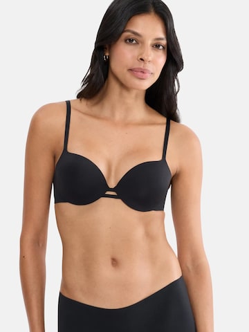 Sutien de tricou Sutien de la TRIUMPH pe negru: față